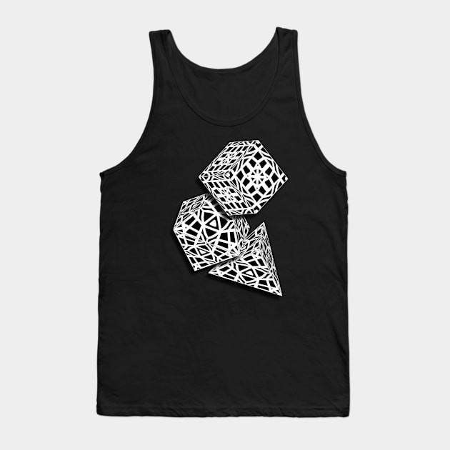 3D Cubes Tank Top by guypsycho